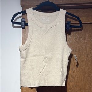 Aerie Cream Crop Tank Top